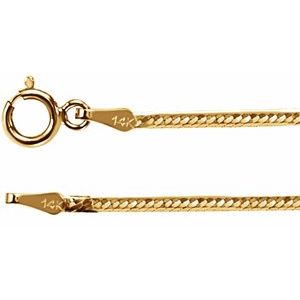 Ch43 / 14K Yellow / Herringbone / 1.5 Mm / 20 In / Spring Ring / Polished / Flexible Herringbone Chain