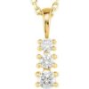 21624 / Necklace / Set / 14K Yellow / Round / Lab-Grown Diamond / 2.65Mm :: 1/6 Ctw / Lab-Grown Diamond / Si1-Si2