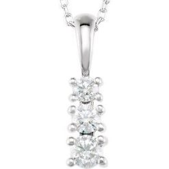 21624 / Necklace / Set / 14K Yellow / Round / Natural Diamond / 3.4Mm :: 1/2 Ctw / Natural Diamond / I1