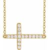 R50009 / Necklace / Set / 14K Yellow / Round / Lab-Grown Diamond / 1.3Mm :: 1/6 Ctw / Si1-Si2