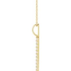 G-H :: 1/6 Ctw / 16-18 In / Polished / 1/6 Ctw Lab-Grown Diamond Vertical Bar Necklace