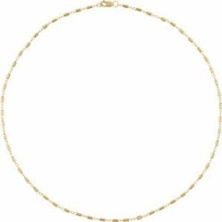 Ch1260 / 14K Yellow / Cable / 1.7 Mm / 20 In / Lobster Clasp / Polished / Satellite Bar Cable Chain
