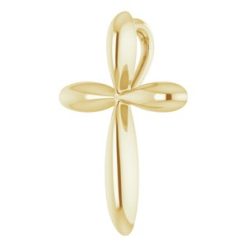 R42370 / Necklace / 14K Yellow / 17 X 13.01 Mm / 16-18 In / Polished / Cross Necklace
