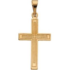 R4024 / Pendant / 14K Yellow / 18 X 12 Mm / Polished / Cross Pendant