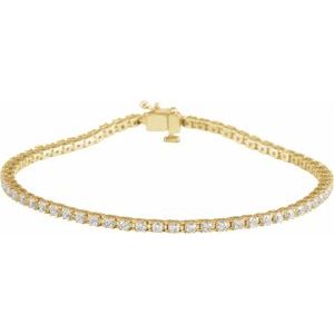 653702 / Bracelet / Set / 14K Yellow / Round / Lab-Grown Diamond / 1.9Mm :: 2 Ctw / Si