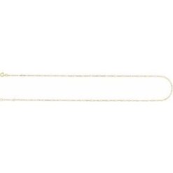 Ch1257 / Chain / 14K Yellow / White / 9-10 In / 2 Mm / Enamel Bead Adjustable Chain