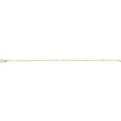 Ch1257 / Chain / 14K Yellow / White / 6-7 In / 2 Mm / Enamel Bead Adjustable Chain