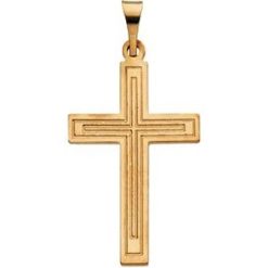 R4024 / Pendant / 14K Yellow / 22 X 14 Mm / Polished / Cross Pendant