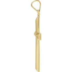 R42418 / Pendant / 14K Yellow / 27.7 X 16.4 Mm / Polished / Cross Pendant