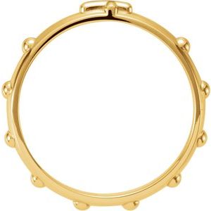 R16603 / 14K Yellow / 7 / 3.2 Mm / Polished / Rosary Ring