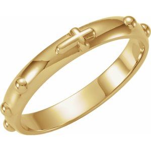 R16603 / 14K Yellow / 7 / 3.2 Mm / Polished / Rosary Ring