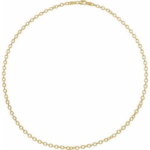 Ch1083 / 14K Yellow / Cable / 3.25 Mm / 24 In / Lobster Clasp / Polished / Oval Cable Chain