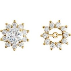 61422 / Set / 14K Yellow / 5 Mm / Pair / Polished / 3/4 Ctw Diamond Earring Jackets