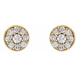 86288 / Earring / Set / Lab-Grown Diamond / Round / 2.7 Mm / 14K Yellow / Lab-Grown Diamond / Pair / Friction Backs Included / Polished / 3/8 Ctw Lab-Grown Diamond Earrings With Backs