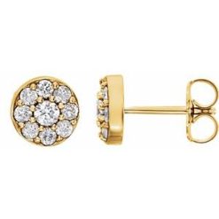 86288 / Earring / Set / Lab-Grown Diamond / Round / 2.7 Mm / 14K Yellow / Lab-Grown Diamond / Pair / Friction Backs Included / Polished / 3/8 Ctw Lab-Grown Diamond Earrings With Backs