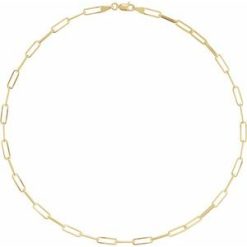 Ch1095 / 18K Yellow Gold-Plated Sterling Silver / Paperclip-Style / 3.85 Mm / 16 In / Lobster Clasp / Polished / Paperclip-Style Chain