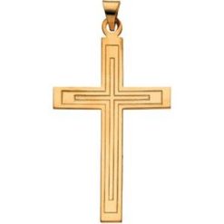 R4024 / Pendant / 14K Yellow / 39 X 25 Mm / Polished / Cross Pendant
