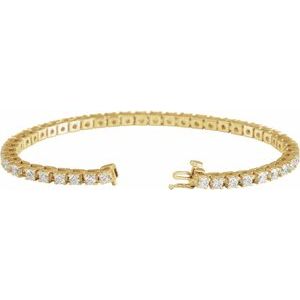G-H / 7 1/4 In / Polished / Lab-Grown Diamond Line Bracelet