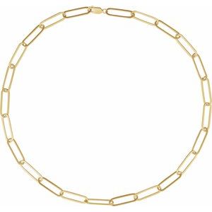Ch1208 / 14K Yellow Gold-Filled / Paperclip-Style / 6.2 Mm / 20 In / Lobster Clasp / Polished / Paperclip-Style Chain