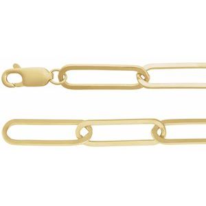 Ch1208 / 14K Yellow Gold-Filled / Paperclip-Style / 6.2 Mm / 20 In / Lobster Clasp / Polished / Paperclip-Style Chain