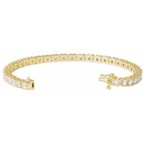 G-H / 7 1/4 In / Polished / 7 Ctw Lab-Grown Diamond Line Bracelet