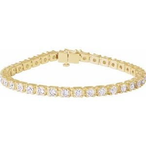 653702 / Bracelet / Set / 14K Yellow / Round / Lab-Grown Diamond / 3.65Mm :: 7 Ctw / Si1-Si2