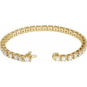 G-H / 7 1/4 In / Polished / 8 Ctw Lab-Grown Diamond Line Bracelet