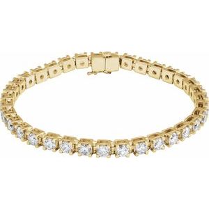 653702 / Bracelet / Set / 14K Yellow / Round / Lab-Grown Diamond / 3.75Mm :: 8 Ctw / Si1-Si2