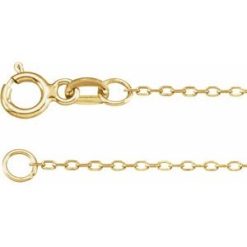 Ch1018 / 14K Yellow / Cable / .8 Mm / 24 In / Spring Ring / Diamond-Cut / Diamond-Cut Cable Chain