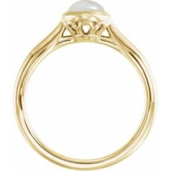 72024 / Ring / Set / 14K Yellow / Natural Ethiopian Opal / Oval / 8 X 6 Mm / Polished / Natural Ethiopian Opal Cabochon Ring