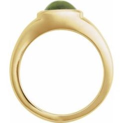 71400 / Ring / Set / 14K Yellow / Natural Peridot / Oval / 8 X 6 Mm / Polished / Natural Peridot Ring
