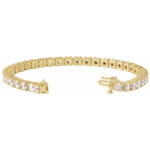 G-H / 7 1/4 In / Polished / 9 Ctw Lab-Grown Diamond Line Bracelet