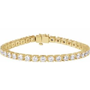 653702 / Bracelet / Set / 14K Yellow / Round / Lab-Grown Diamond / 3.9Mm :: 9 Ctw / Si1-Si2