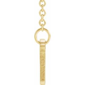 85778 / Necklace / 14K Yellow / 34 X 6 Mm / 19 1/2 In / Polished / Be Posh Engravable Rectangle Necklace