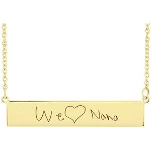 85778 / Necklace / 14K Yellow / 34 X 6 Mm / 19 1/2 In / Polished / Be Posh Engravable Rectangle Necklace