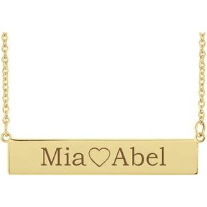 85778 / Necklace / 14K Yellow / 34 X 6 Mm / 19 1/2 In / Polished / Be Posh Engravable Rectangle Necklace