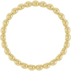 51090 / Ring / 14K Yellow / 9 / Polished / Beaded Stackable Ring