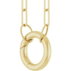 88629 / Necklace / 14K Yellow / 12 X 12 Mm / 16 In / Polished / Circle Charm Necklace