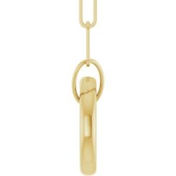 88629 / Necklace / 14K Yellow / 12 X 12 Mm / 16 In / Polished / Circle Charm Necklace