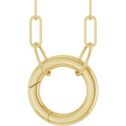 88629 / Necklace / 14K Yellow / 12 X 12 Mm / 16 In / Polished / Circle Charm Necklace