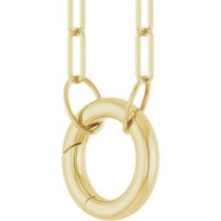 88629 / Necklace / 14K Yellow / 12 X 12 Mm / 18 In / Polished / Circle Charm Necklace