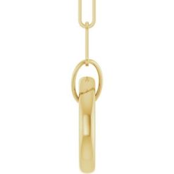 88629 / Necklace / 14K Yellow / 12 X 12 Mm / 18 In / Polished / Circle Charm Necklace