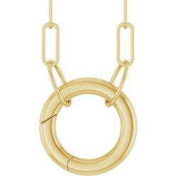 88629 / Necklace / 14K Yellow / 12 X 12 Mm / 18 In / Polished / Circle Charm Necklace