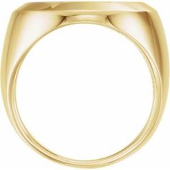 9271 / Ring / 14K Yellow / 16.5 Mm / Tab Back / Polished / Coin Frame Bezel Ring Mounting