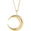 86693 / Necklace / 14K Yellow / 19.5 X 15 Mm / 16-18 In / Polished / Crescent Moon Necklace