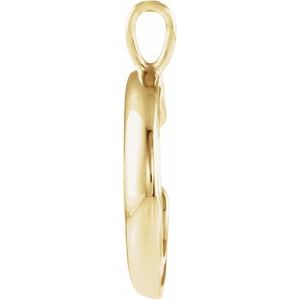 86693 / Pendant / 14K Yellow / 19.5 X 15 Mm / Polished / Crescent Moon Pendant