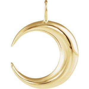 86693 / Pendant / 14K Yellow / 19.5 X 15 Mm / Polished / Crescent Moon Pendant