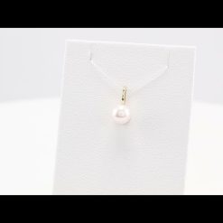 88001 / Pendant / Set / 14K Yellow / Pearl / Cultured White Akoya Pearl / 6 Mm / Polished / White Akoya Cultured Pearl Charm/Pendant