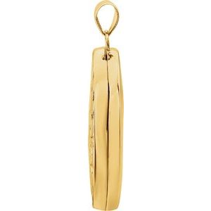 2691 / Pendant / 14K Yellow / 26 X 19 Mm / Polished / Oval Locket