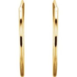 625 / Earring / 14K Yellow / 20 Mm / 1 Mm / Pair / Polished / Endless Hoop Earrings